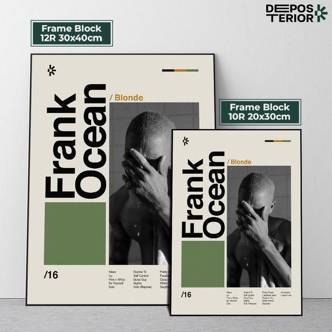 Ready Poster Frank Ocean - Blonde Cover Album Frameblock