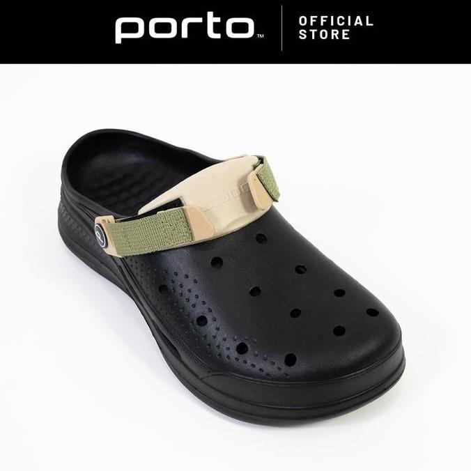 BEST SELLER PORTO 3062M - SANDAL PRIA MODEL BAIM / CLOG SANDAL PRIA KEKINIAN BLACK | DRIFTWOODGREY |