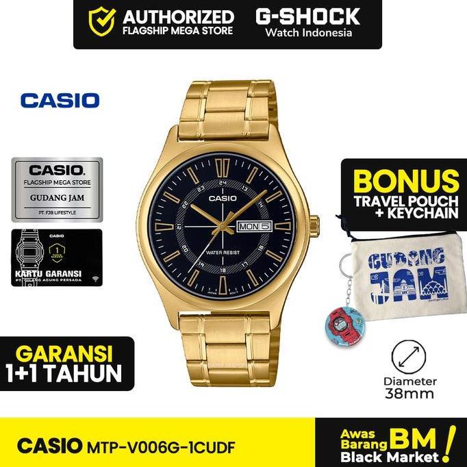 Casio General MTP-V006G-1CUDF | Jam Tangan Pria | | Anti Air | Orinal | Casio Watches | MTP-V006G MT