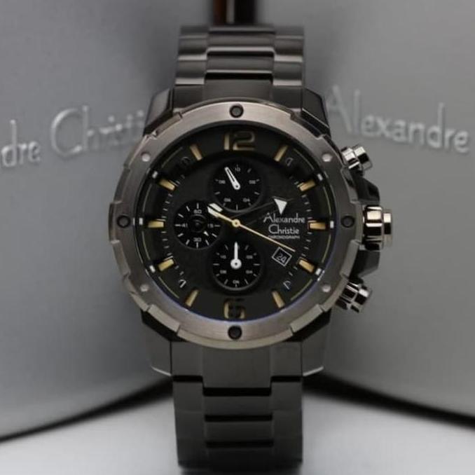 Jam Tangan Pria Alexandre Cristie Orinal AC 6410 MC full black