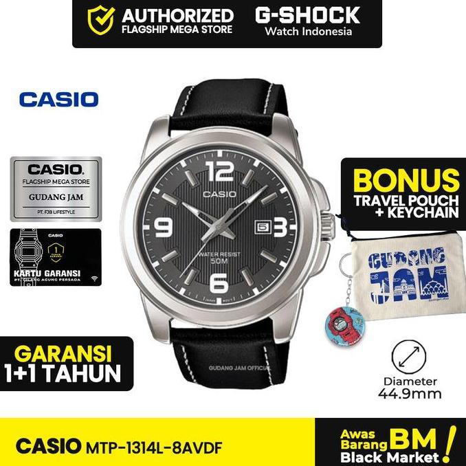 Casio General MTP-1314L-8AVDF | Jam Tangan Pria Cowok | | Anti Air | Orinal | Casio Watches | MTP-13