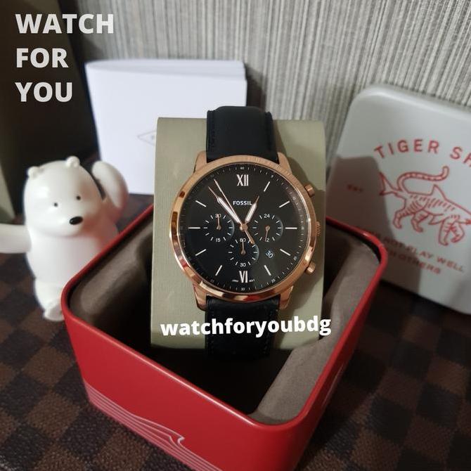 Jam Tangan Pria Fossil Neutra Chronograph Leather Watch FS5381 FS 5381