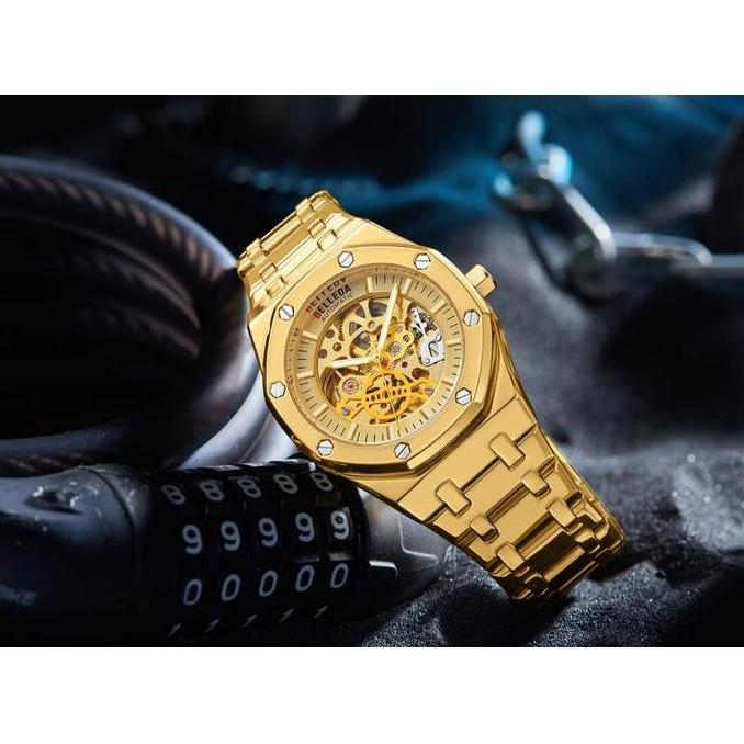 DISKON JAM TANGAN BELLEDA 9532 AUTOMETIC ORINAL RANTAI STAINLESS Watchs