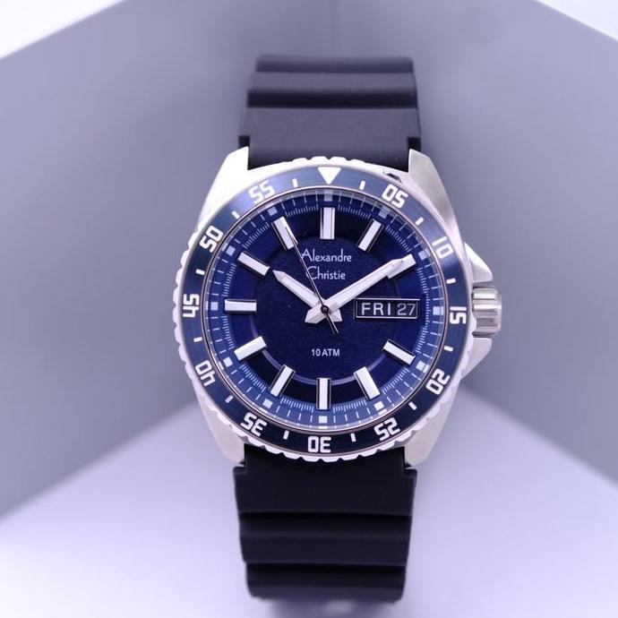 JAM TANGAN PRIA ALEXANDRE CHRISTIE AC 6541 AC6541 RUBBER ORINAL