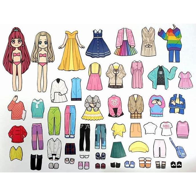 Bongkar pasang baju kertas magnet Dress up doll busy page BP Bpan Lily BISA GRAB