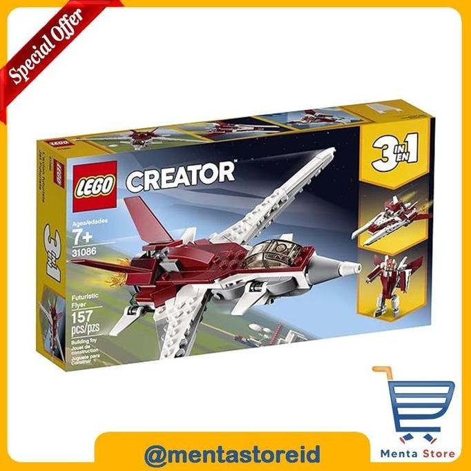LEGO Creator 31086 Futuristic Flyer Jet Engine Pesawat Space Toy Robot ASLI LEGO PT MAP DAN BER SNI 