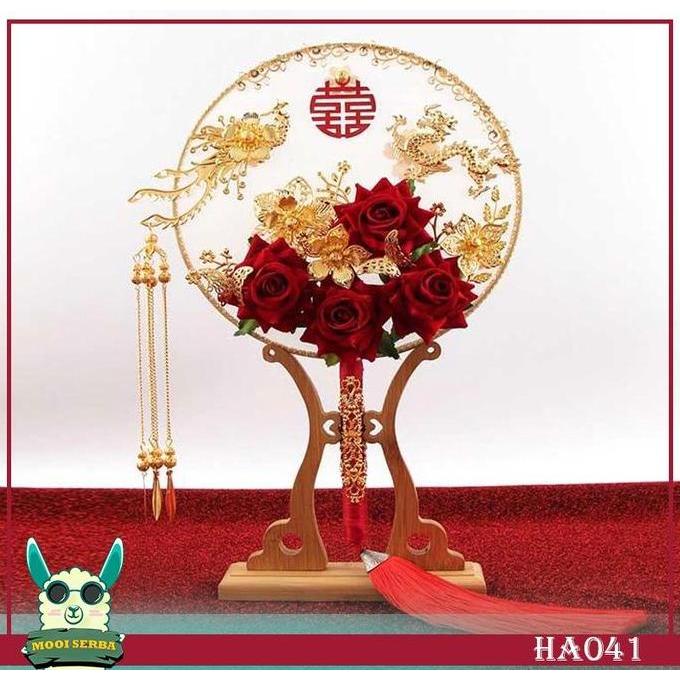 kipas sangjit vintange / aksesoris chinese wedding-sangjit