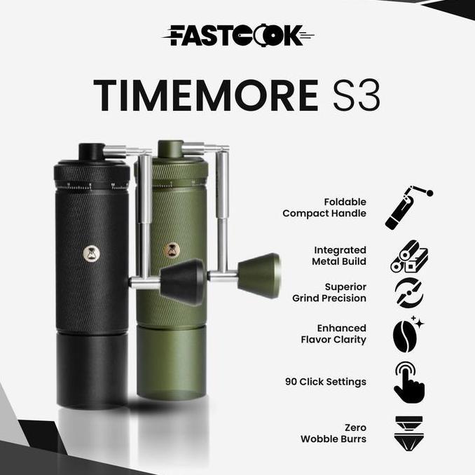 TERBARU - Timemore S3 Grinder Kopi Timemore Chestnut S3 Coffee Grinder S2C 890 Burr Aluminium Alloy 