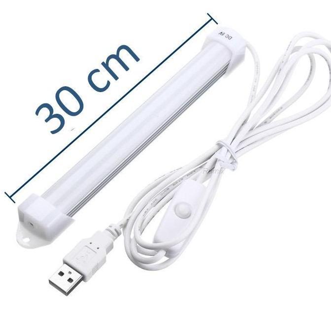 Lampu Neon Panjang Strip Tabung LED USB Belajar Kerja Rumah Dapur
