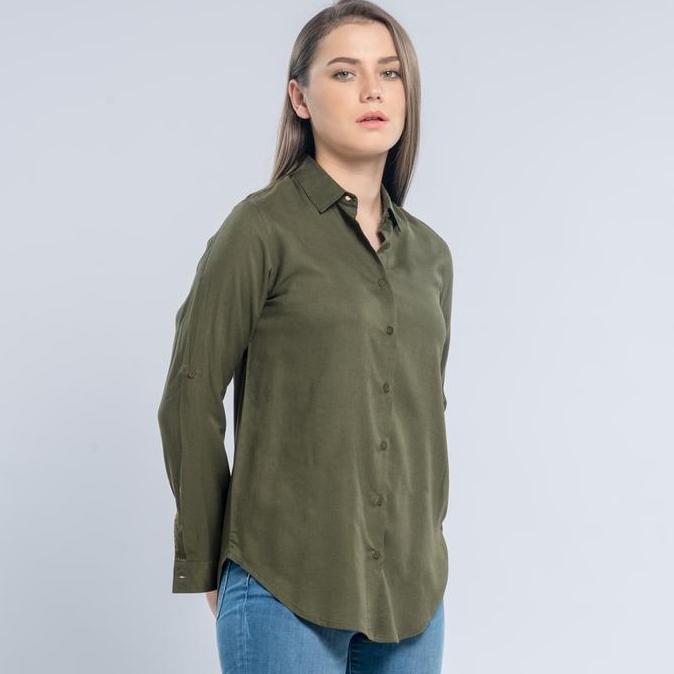 C2 Freyan Green Kemeja Casual Wanita
