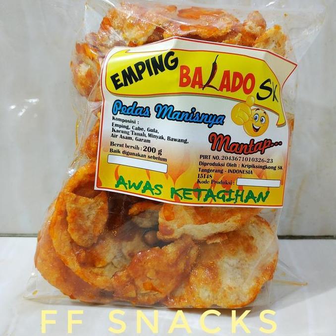 Emping Pedas Manis sk / Emping Balado / keripik singkong pedas manis