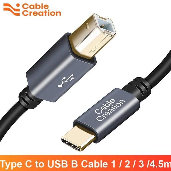 CABLE CREATION CC079X Type-C to USB-B OTG Cable for Printer, Keyboard