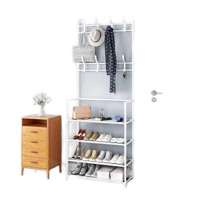 napalisenda - rak gantungan baju tas sepatu hanger berdiri topi rak susun jemuran baju  pakaian besi