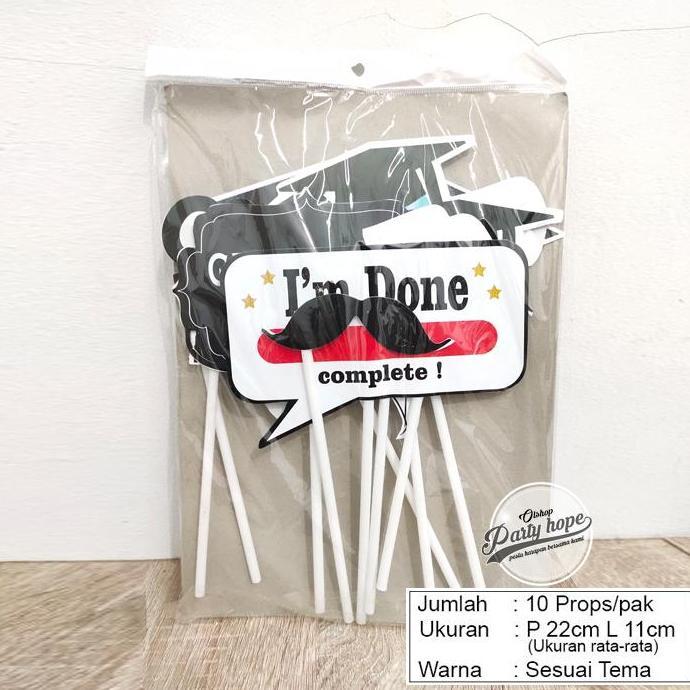 fun props lulusan wisuda / foto booth sekolah / foto props graduation murah