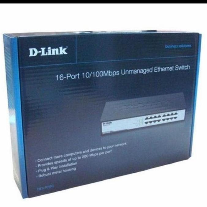 TERBARU - Switch Hub D-Link 16 port DES-1016D