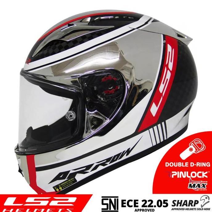 '' HELM LS2 FF323 ARROW C EVO INDY CARBON CHROME *