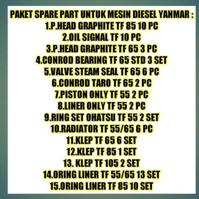 Paket Hemat Yanmar Diesel Engine
