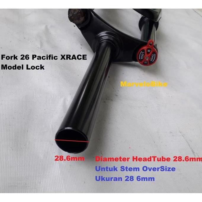 Fork Sepeda Mtb 26 Pacific Xrace Suspensi Lock