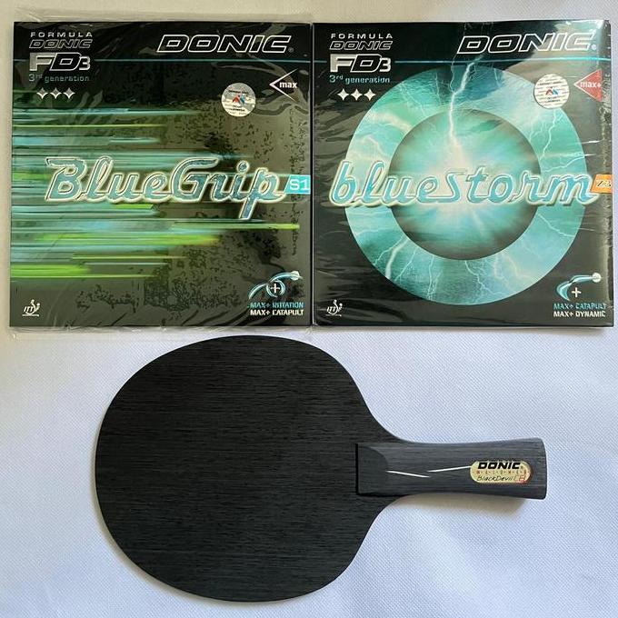 Bat Tenis Meja Donic Black Devil kompit karet Donic Serang Set