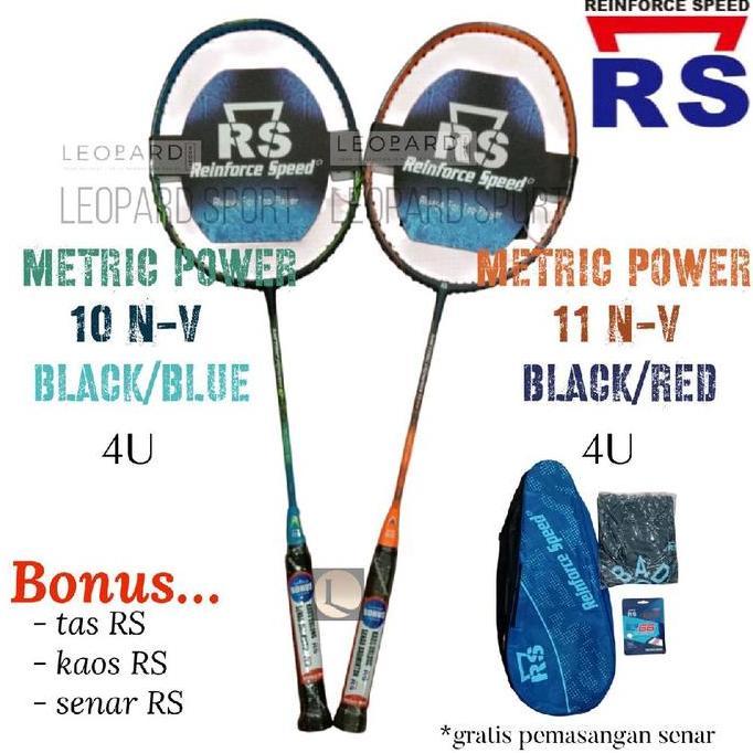Raket Badminton Metric Power 10 11 N V 4U G6 / Raket RS