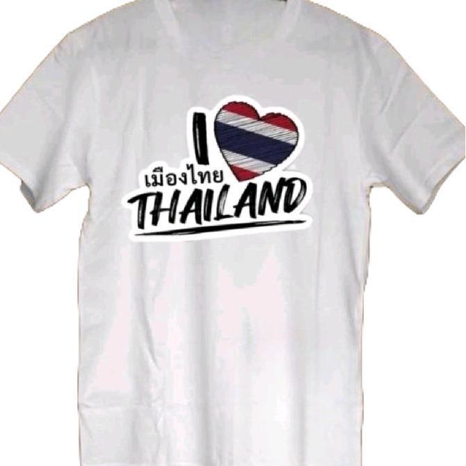 kaos souvenir negara Thailand i love thailand baju oleh oleh unisex bisa cod atasan pria dan wanita 