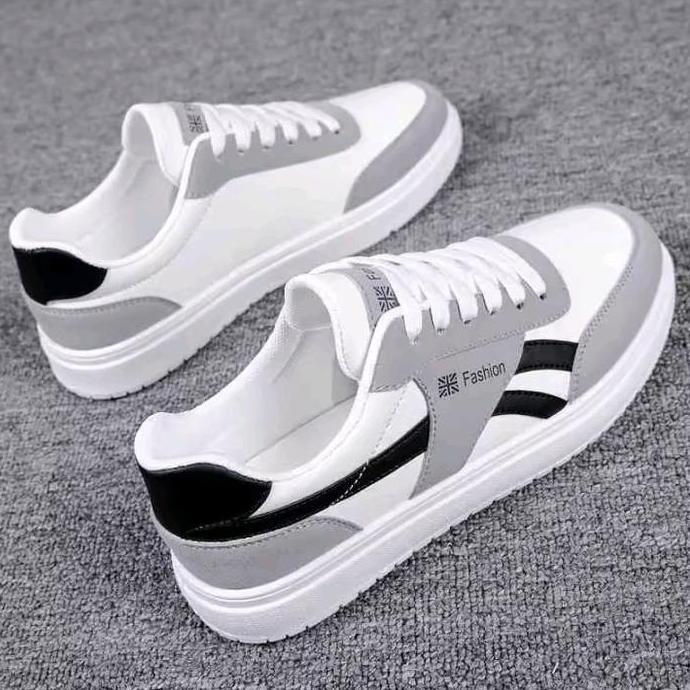 BEST SELLER FHASHION SEPATU PRIA KAREN ELGAN SNEAKERS CASUAL SHOES SPORT PUTIH HITAM KASUAL OLAHRAGA