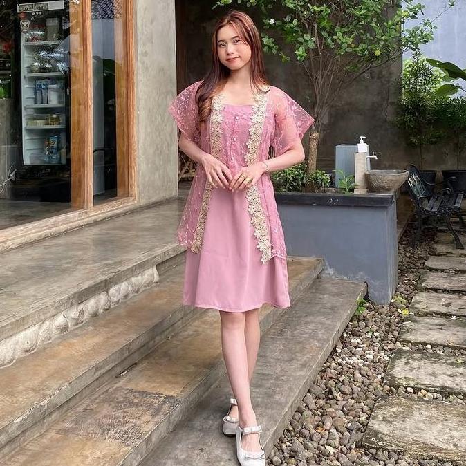 Harga Miring Pola Wear | Zora Outer Brukat Etnik Vest Tille Kardigan Lace Outer Kebaya Kondangan Mew