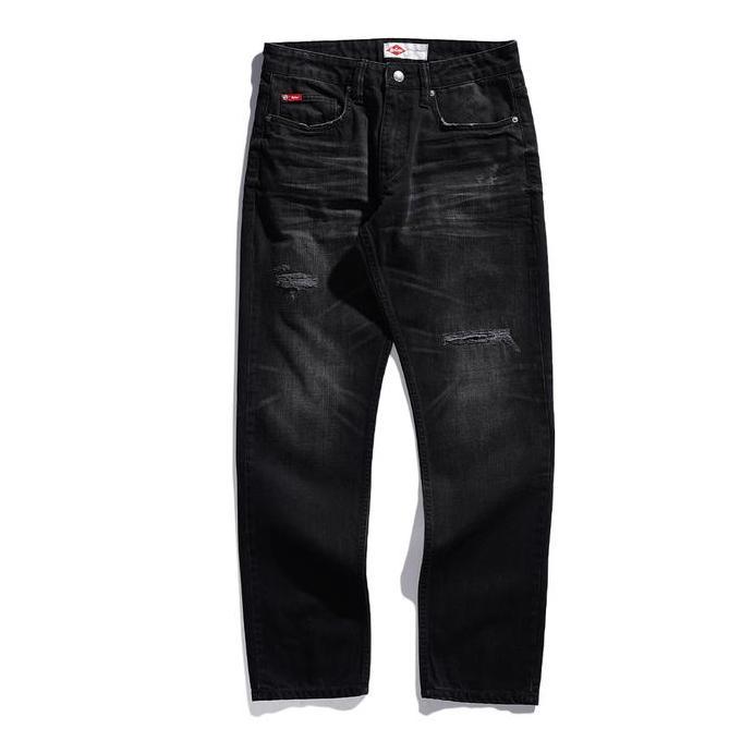 Lee Cooper Tapered Fit Jeans Arthur Repaired Dark Black