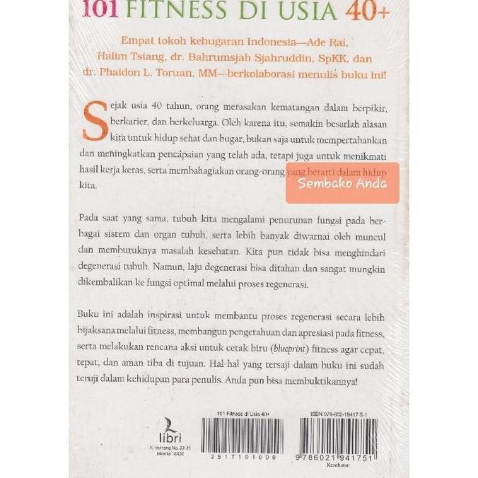 Buku 101 Fitness Di Usia 40+. Ade Rai. Halim Tsiang.