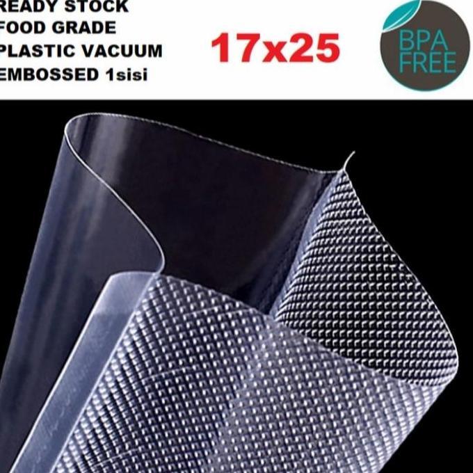Plastik Vacuum Vacum Bag Emboss 17x25 Plastik Vakum Emboss Food Grade