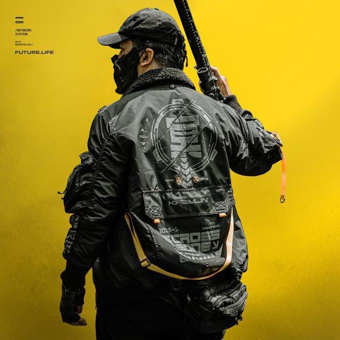 KREMLIN Bomber Jacket Black Tactical - Crossbone