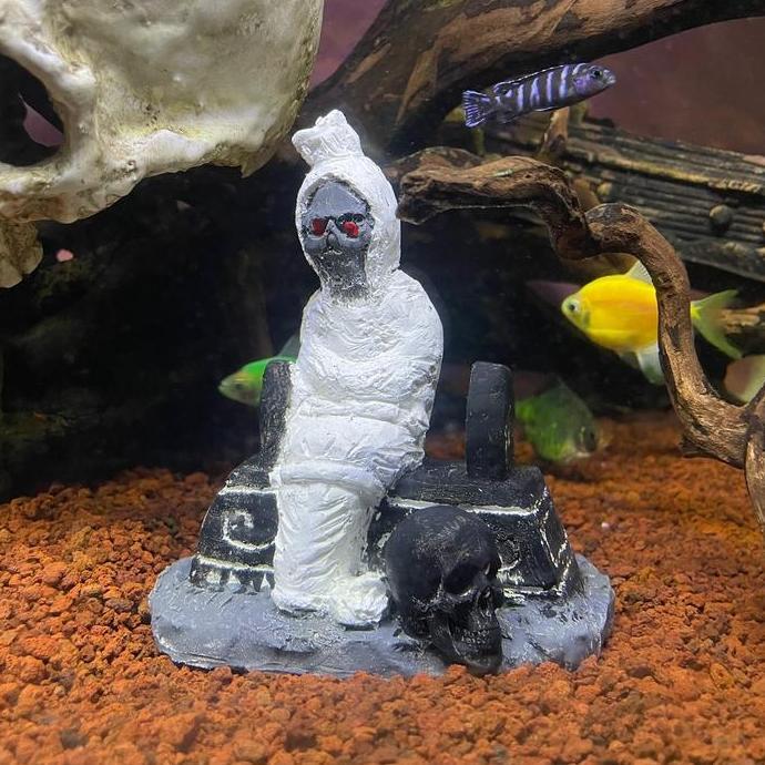 Hanimayas - Patung Pocong Tengkorak Setan - Hiasan Aquarium