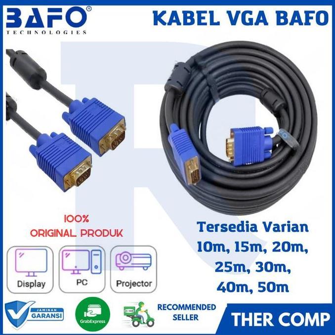 PROMO BAFO ORIGINAL KABEL VGA MALE TO MALE HQ 20M 20 MTR 20 METER