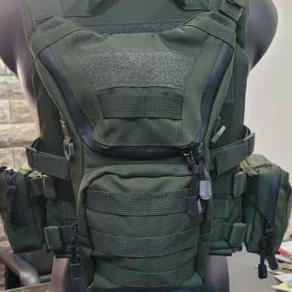 Rompi Tempur Tactical Rajawali Body Vest TNI Hijau Army