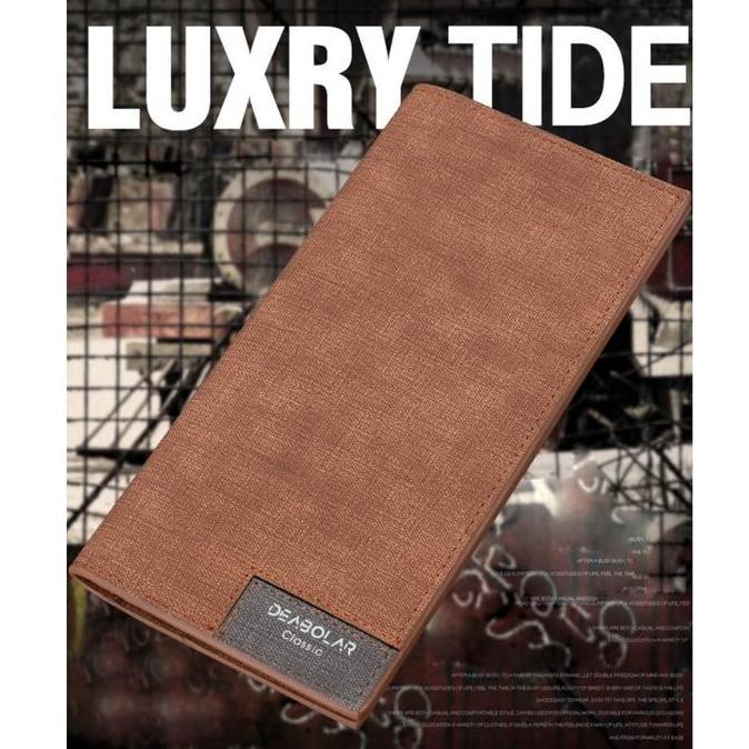 DOMPET PANJANG PRIA  KULIT COKLAT DAREMO WA476B7 TIPIS SLOT CARD KARTU UANG COWOK KEREN MURAH PREMIU