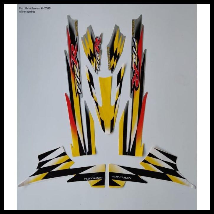 TERBARU (ORI) STRIPING YAMAHA FIZ R MILLENIUM 2000 SILVER KUNING BERKUALITAS 