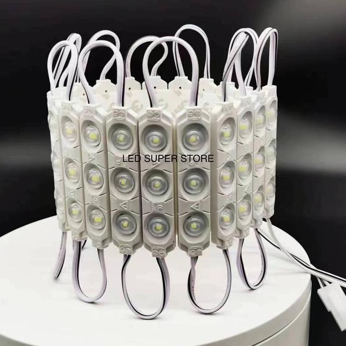 [100PC] LED MODULE 220V SAMSUNG 7416 3 MATA PUTIH | MODUL 3LED ORIGINAL DAN TERPERCAYA