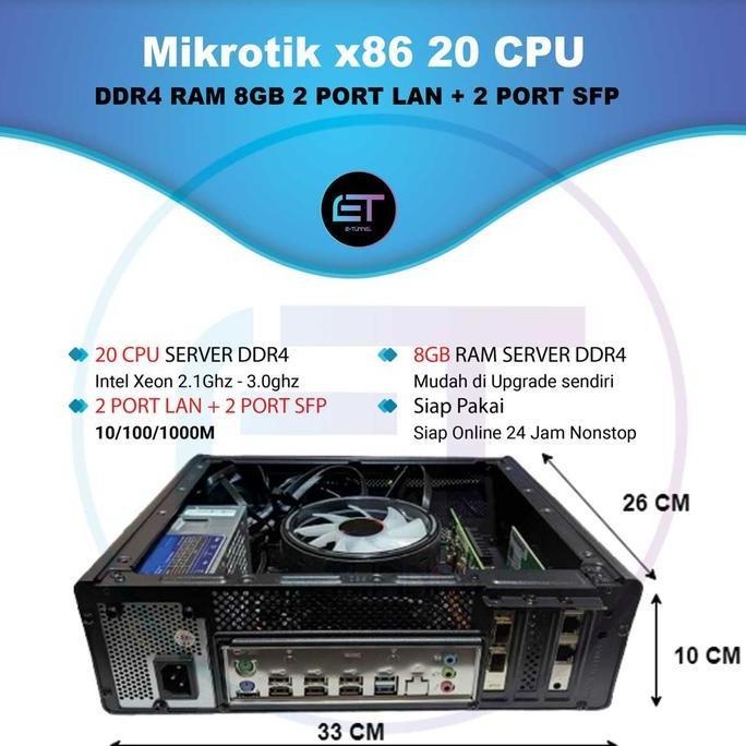 SERVER X86 20 CPU DDR4 8GB RAM 21 PORT GIGABTYE ORIGINAL DAN TERPERCAYA