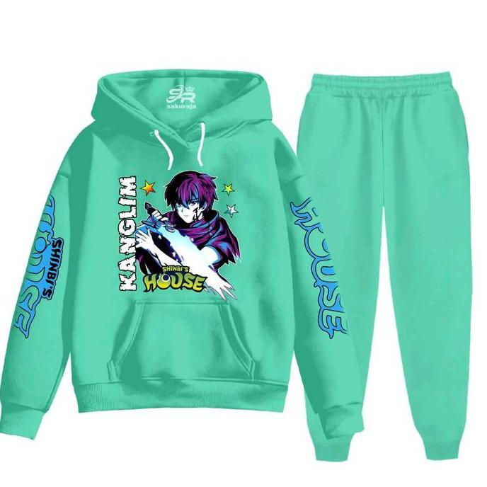 FREE ONGKIR SETELAN HOODIE ANAK MOTIF KARAKTER KANGLIM SHINBI HOUSE - USIA 3-17 TAHUN (BAJU FASHION)