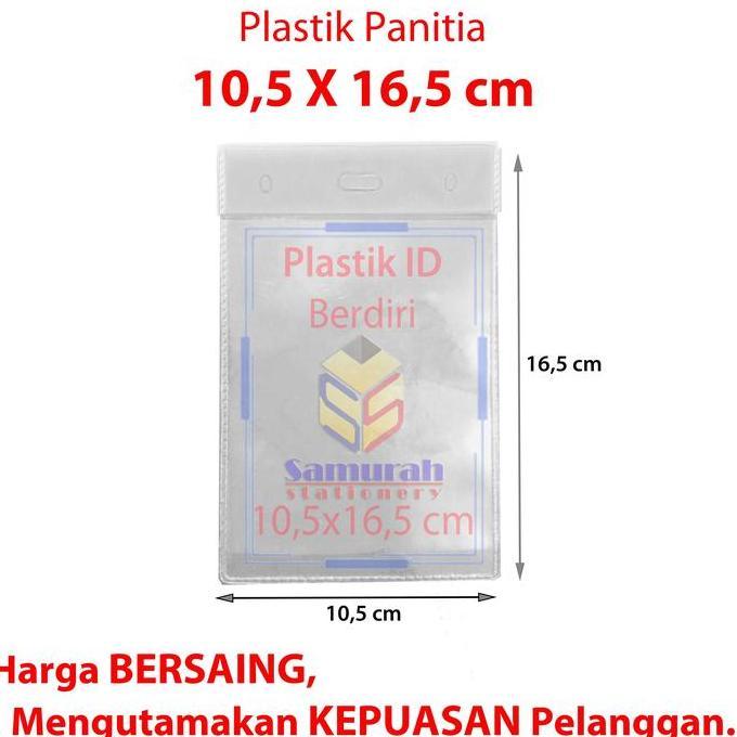 [Kado Akhir Tahun] Plastik ID Panitia Berdiri / Name Tag Holder Ukuran 9x14 / 10x14 / 10,5x16,5 / 11