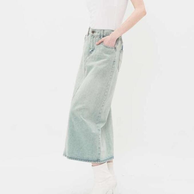Grade Ori This Is April Rok Denim Midi Wanita Modis Ayleen Skirt