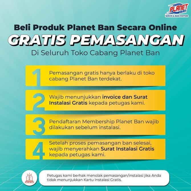 Ban Motor Ring 17 - 70/90 Presa Planeto TUBELESS (Ban Motor Supra X 125, Karisma, Vega R, Revo, Satr