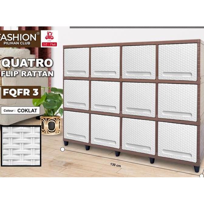 PILIHAN CLUB - Fashion Quattro - Rak Plastik Susun TV - Lemari Plastik Pakaian - Kabinet TV - Almari