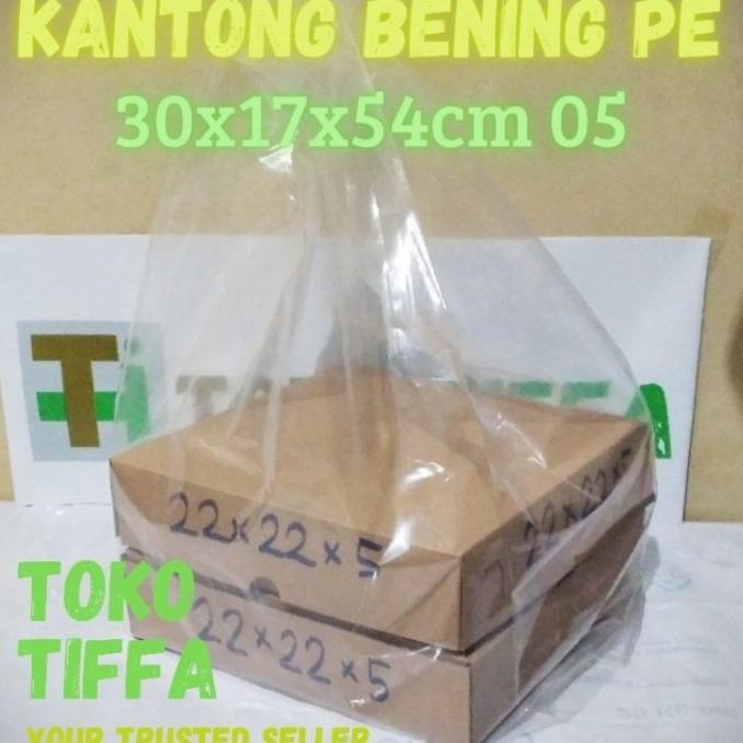Kresek pe bening 30 kantong plastik tebal 05 isi 50