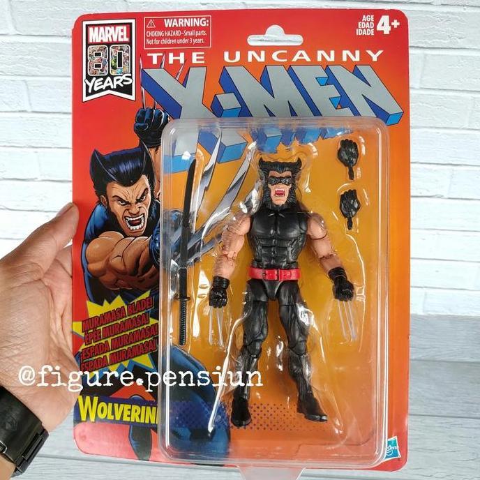 MARVEL LEGENDS UNCANNY X-MEN WOLVERINE HASBRO FIGURE VINTAGE RETRO 80