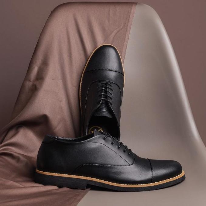 Sepatu Fantofel Oxford Pria Formal Kerja Kantor Kuliah Kulit Asli ORI