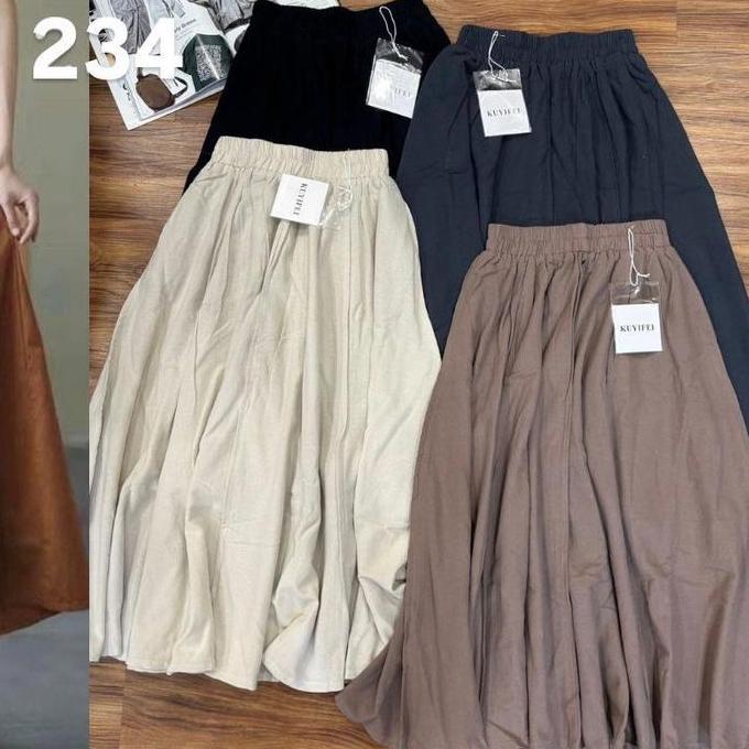 Rok katun linen model payung premium lp 120 Pj 92