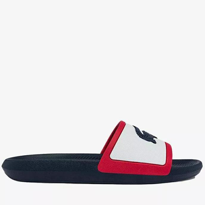 Sandal pria LACOSTE Croco Rubber Tricolor Slides