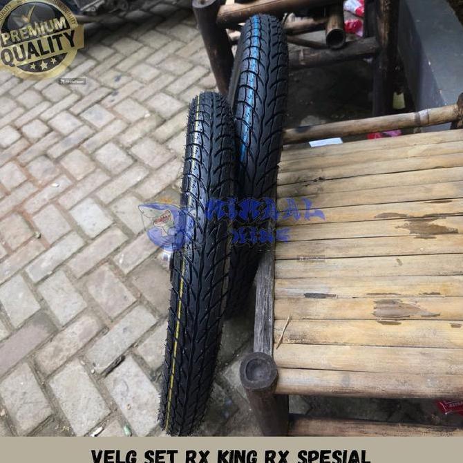 pelek velg velk set rx king rx spesial ring 18 rossi lengkap ban IRC depan dan belakang Original