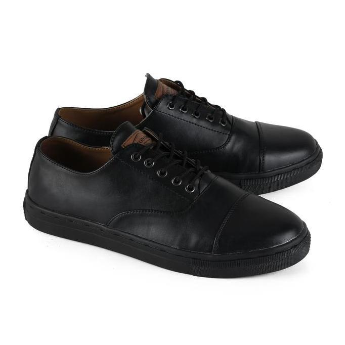 Crown X Monday Gum Oxford Black - Sepatu formal pria orinal lokal